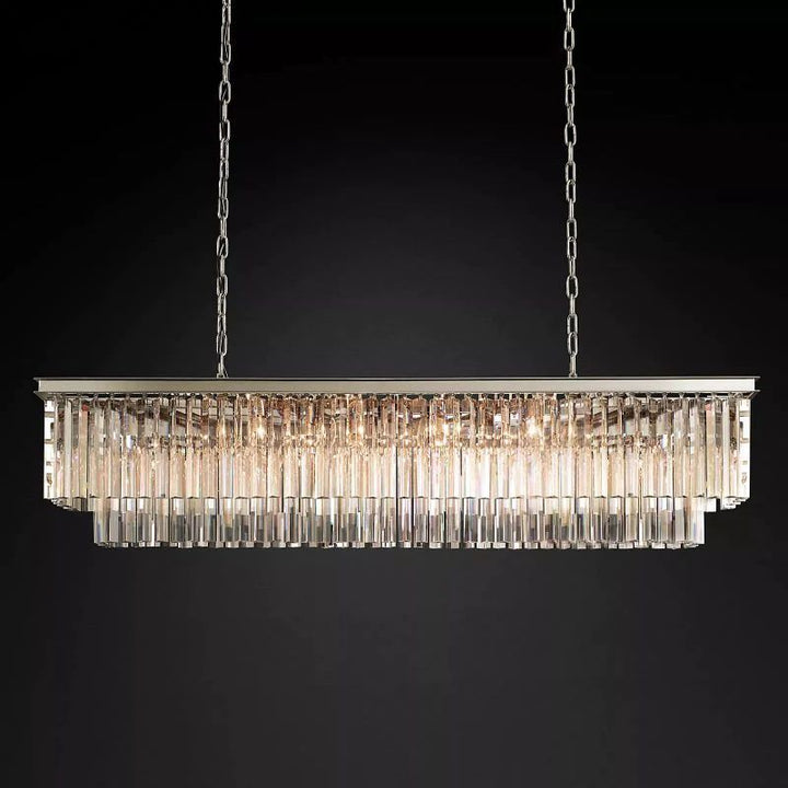 1920s Tedem Rectangular Dining Room Chandelier 59"