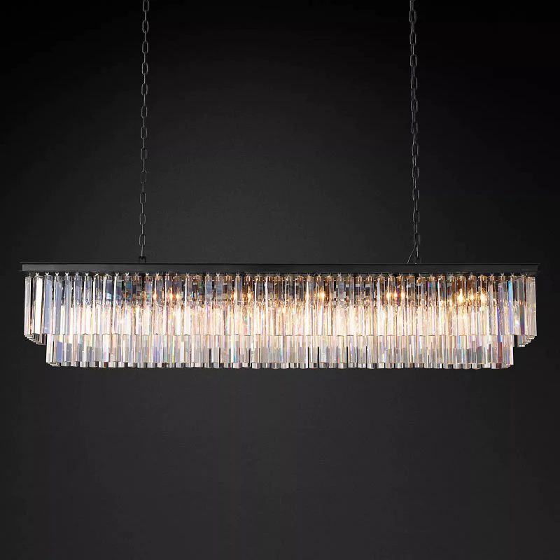 1920s Tedem Rectangular Dining Room Chandelier 72"