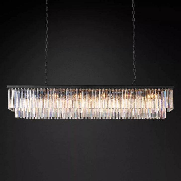 1920s Tedem Rectangular Dining Room Chandelier 72"