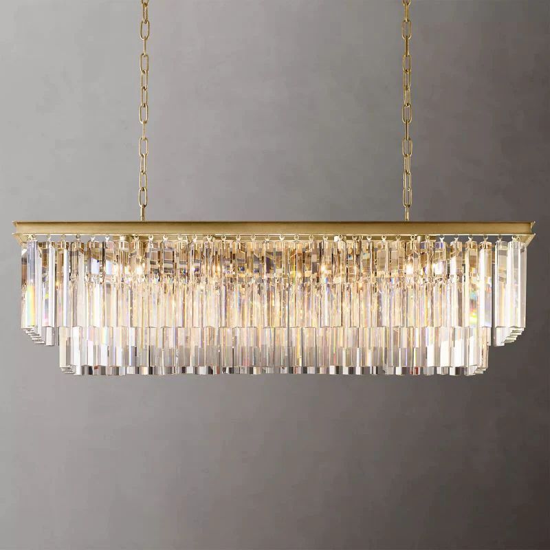 1920s Tedem Rectangular Dining Room Chandelier 49"