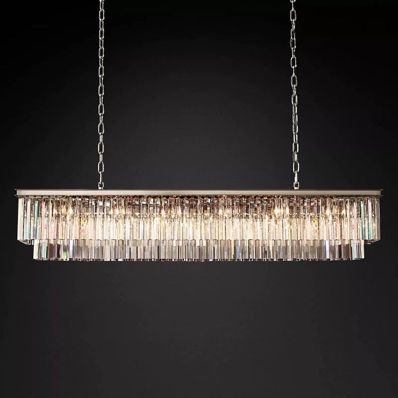 1920s Tedem Rectangular Dining Room Chandelier 72"