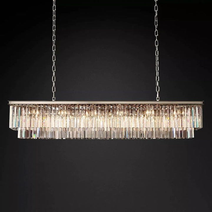 1920s Tedem Rectangular Dining Room Chandelier 72"