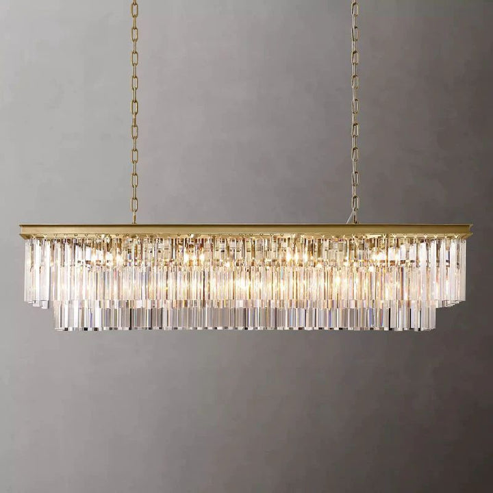 1920s Tedem Rectangular Dining Room Chandelier 59"