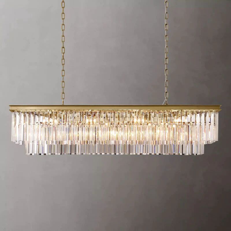 1920s Tedem Rectangular Dining Room Chandelier 59"