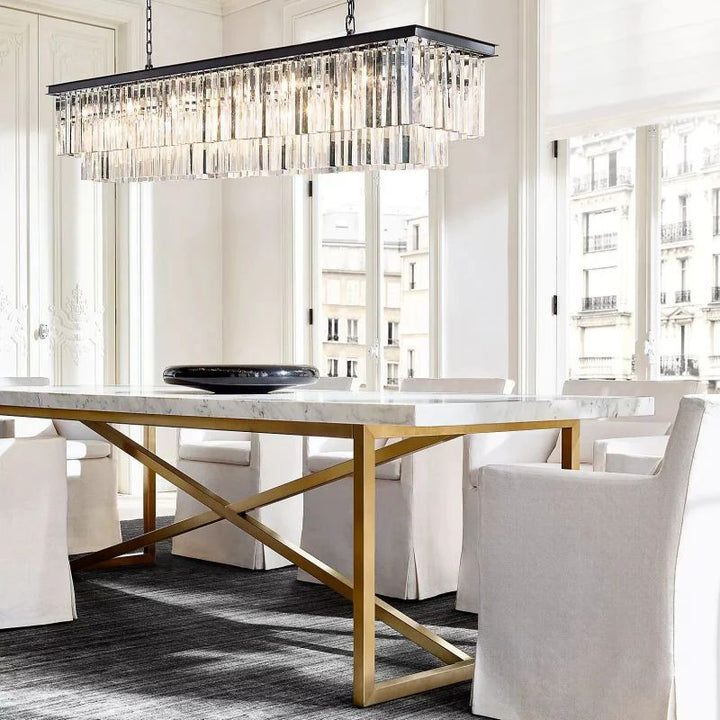 1920s Tedem Rectangular Dining Room Chandelier 72"