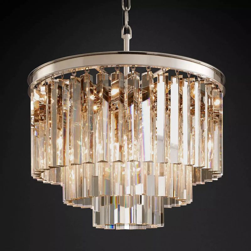 1920s Tedem Tiered Round Dining Room Chandelier 20"