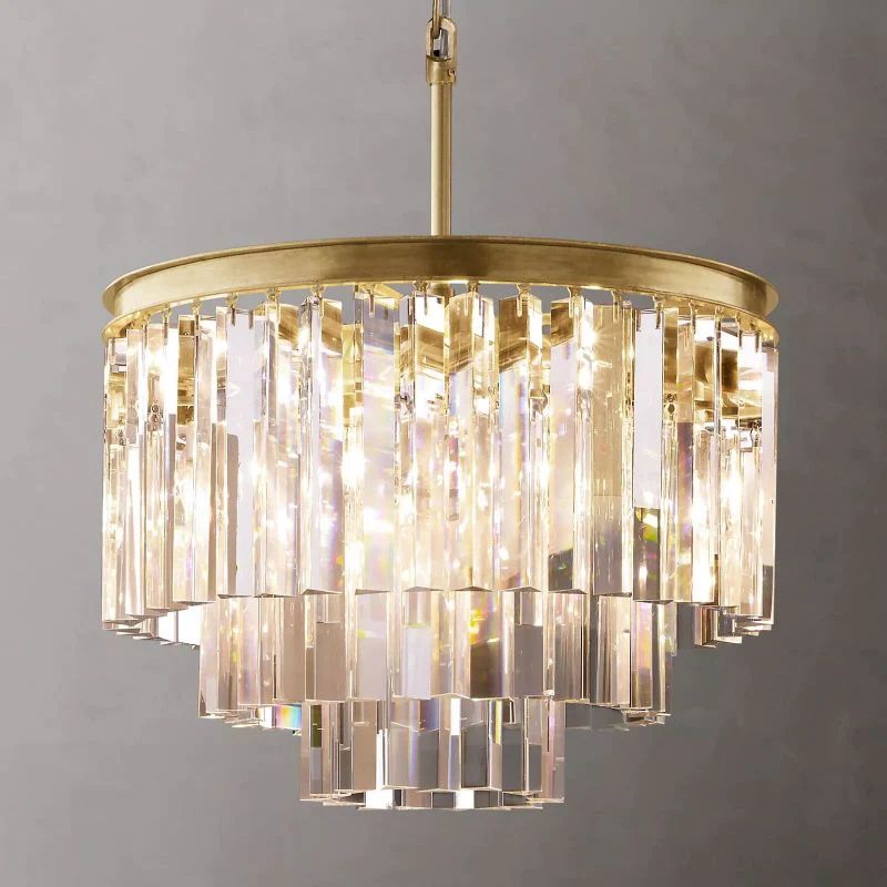 1920s Tedem Tiered Round Dining Room Chandelier 20"