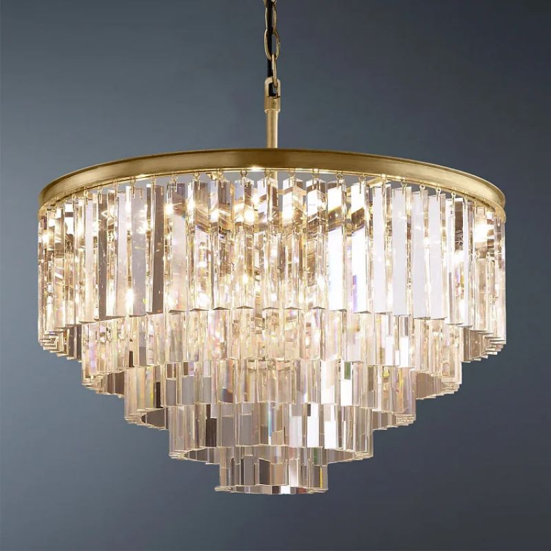 1920s Tedem Round Dining Room Chandelier 32"