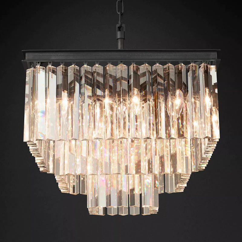 1920s Tedem Square Dining Room Chandelier 22"