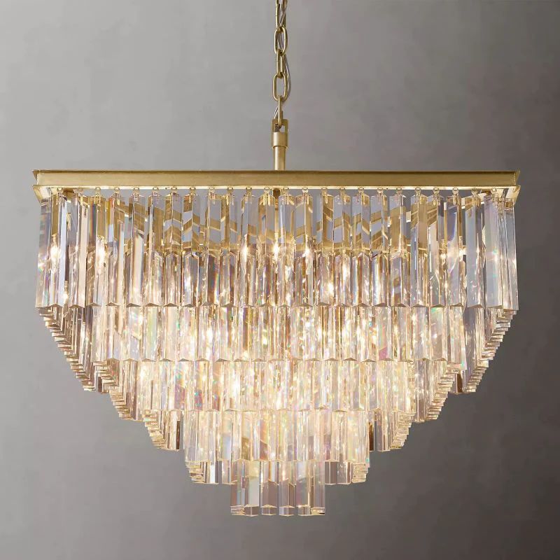 1920s Tedem Square Dining Room Chandelier 34"