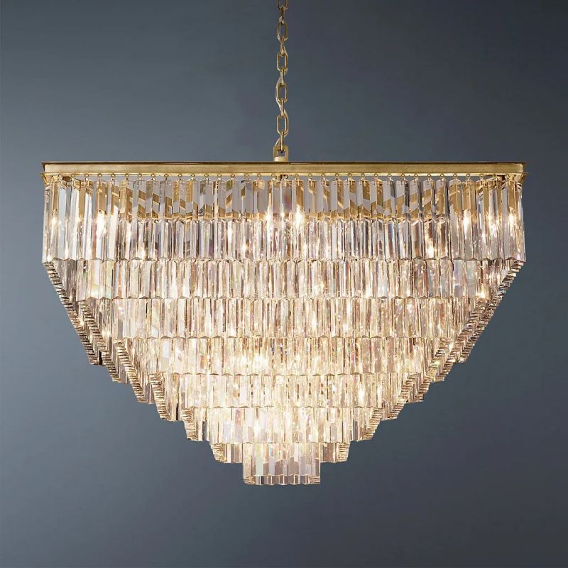 1920s Tedem Square Dining Room Chandelier 47"
