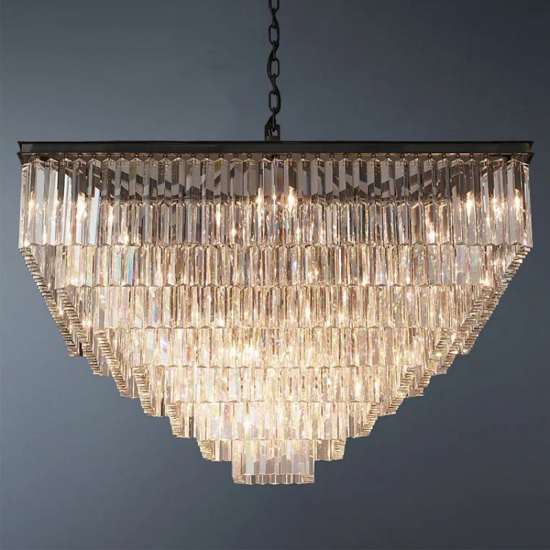 1920s Tedem Square Dining Room Chandelier 47"