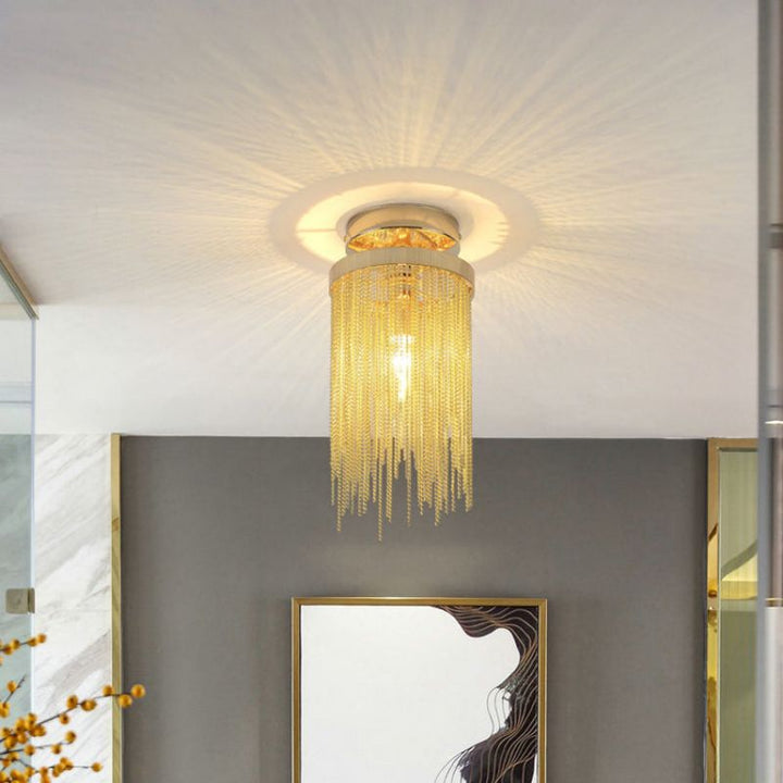 Aluminum Tassel Flushmount for House