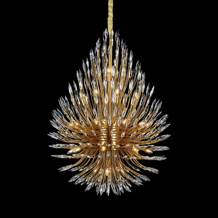 Levi Starburst Crystal Sputnik Chandelier 43"W