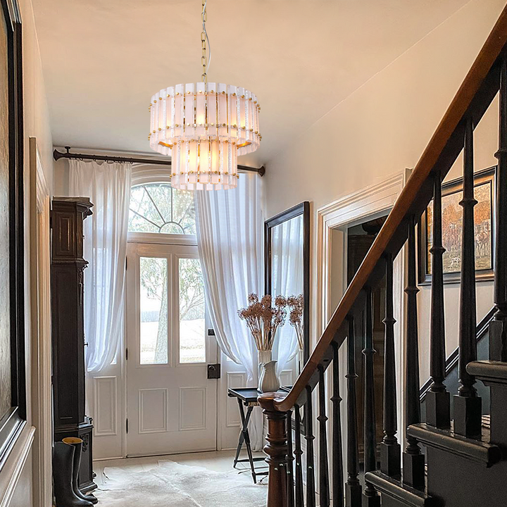 Mervice Classical Round Glass Chandelier