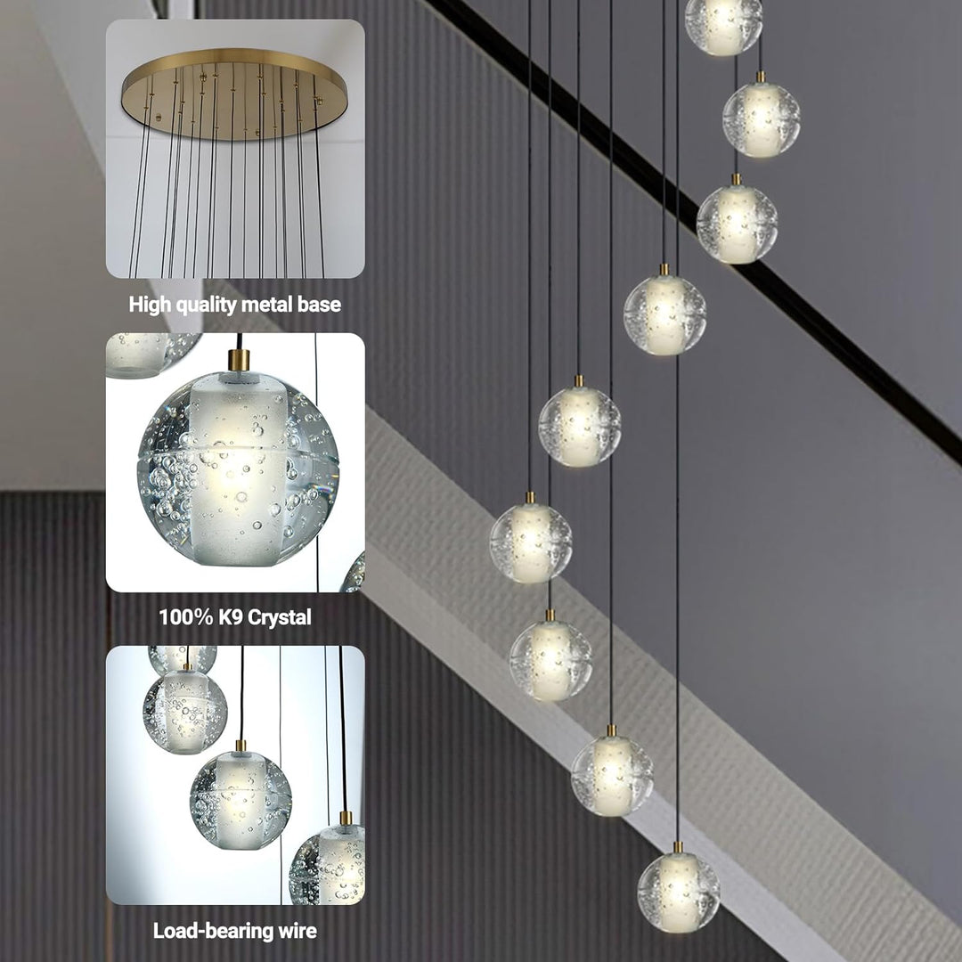 Nina Ball 14-Light High Ceiling Chandelier