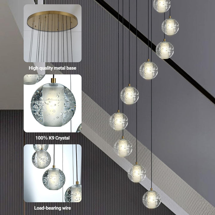 Nina Ball 14-Light High Ceiling Chandelier