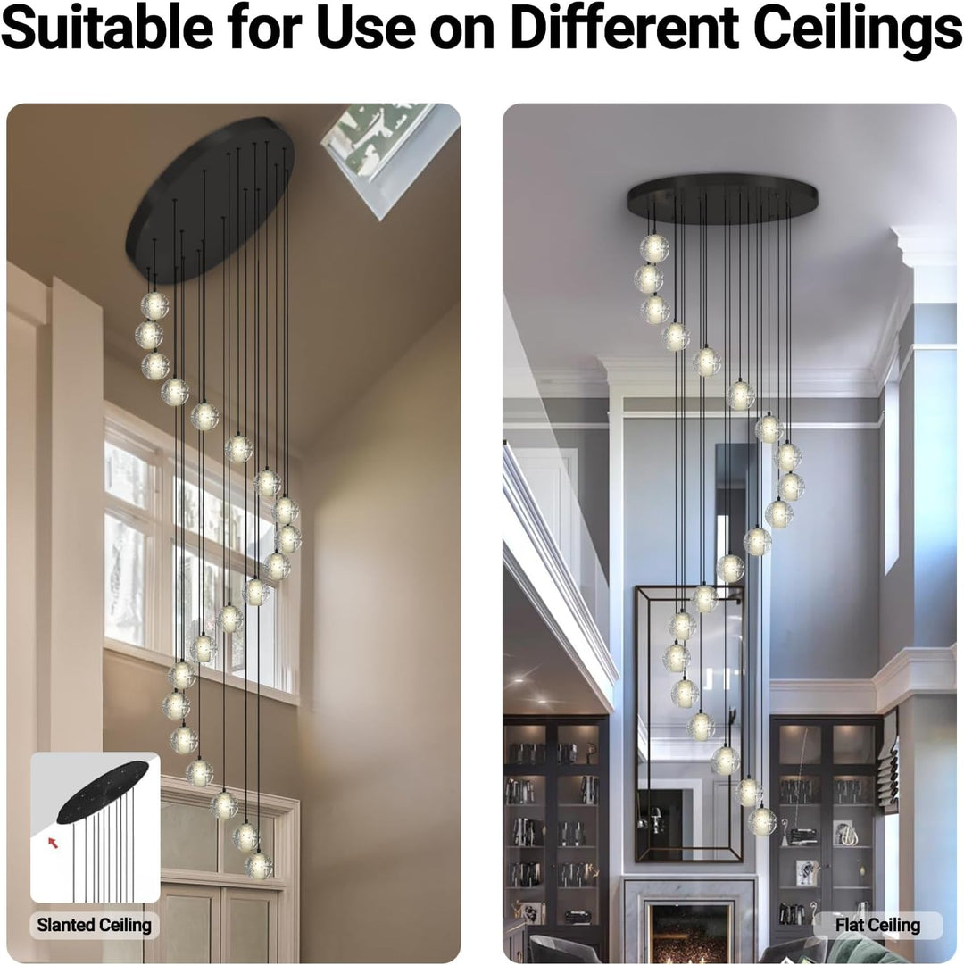 Nina Ball 14-Light High Ceiling Chandelier