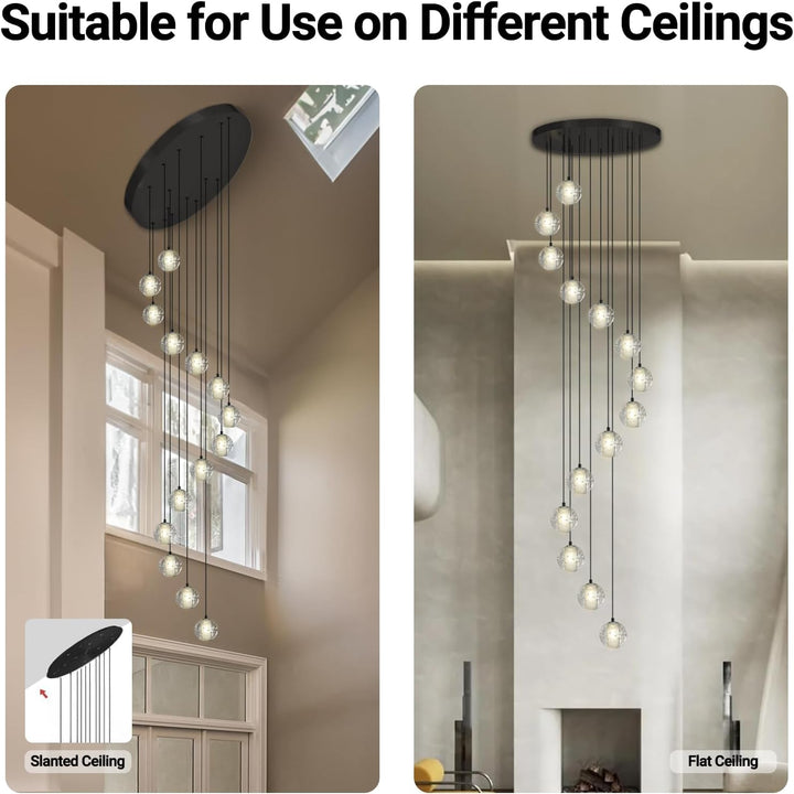 Nina Ball 14-Light High Ceiling Chandelier