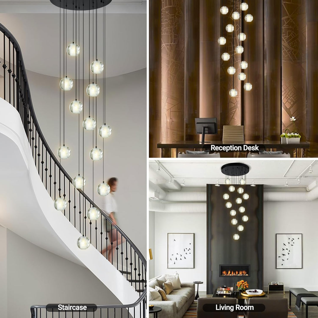 Nina Ball 14-Light High Ceiling Chandelier