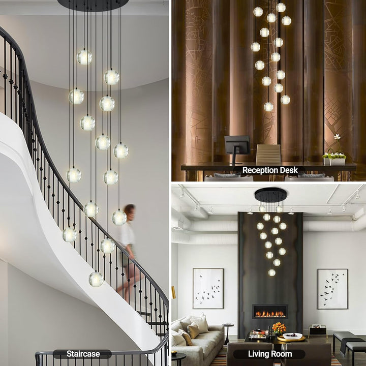 Nina Ball 14-Light High Ceiling Chandelier