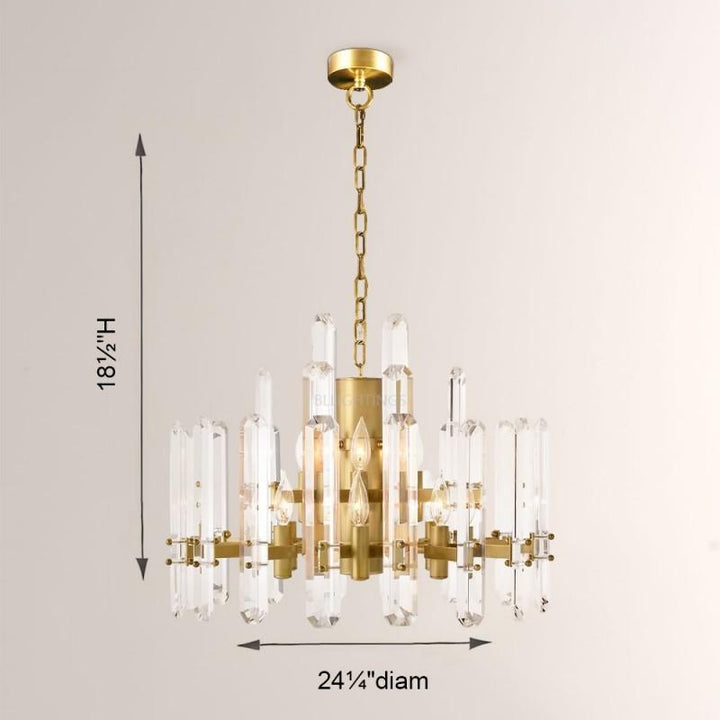 Abigail Prism Round Chandelier 24"