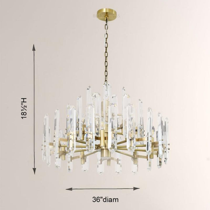 Abigail Prism Round Chandelier 36"