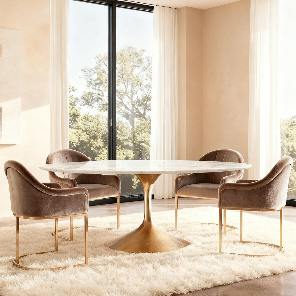 Aero Stone Round Dining Table