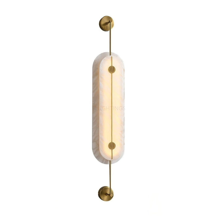 Alabaster Solvane Slim Oval Wall Sconce