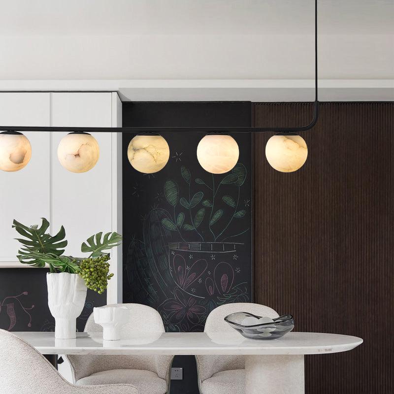 Alabaster Island Pendant 5 Lights