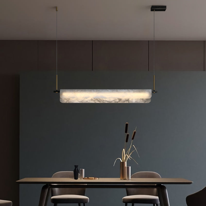 Alabaster Linear Art Pendant Light