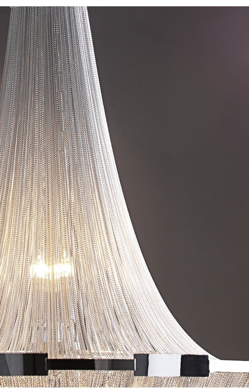 Alisa Luxury Plated Aluminum Chain Tassel Chandelier