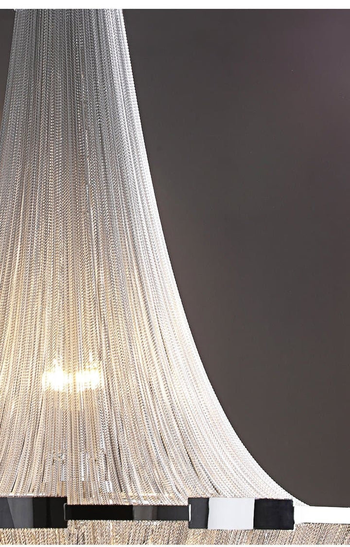 Alisa Luxury Plated Aluminum Chain Tassel Chandelier