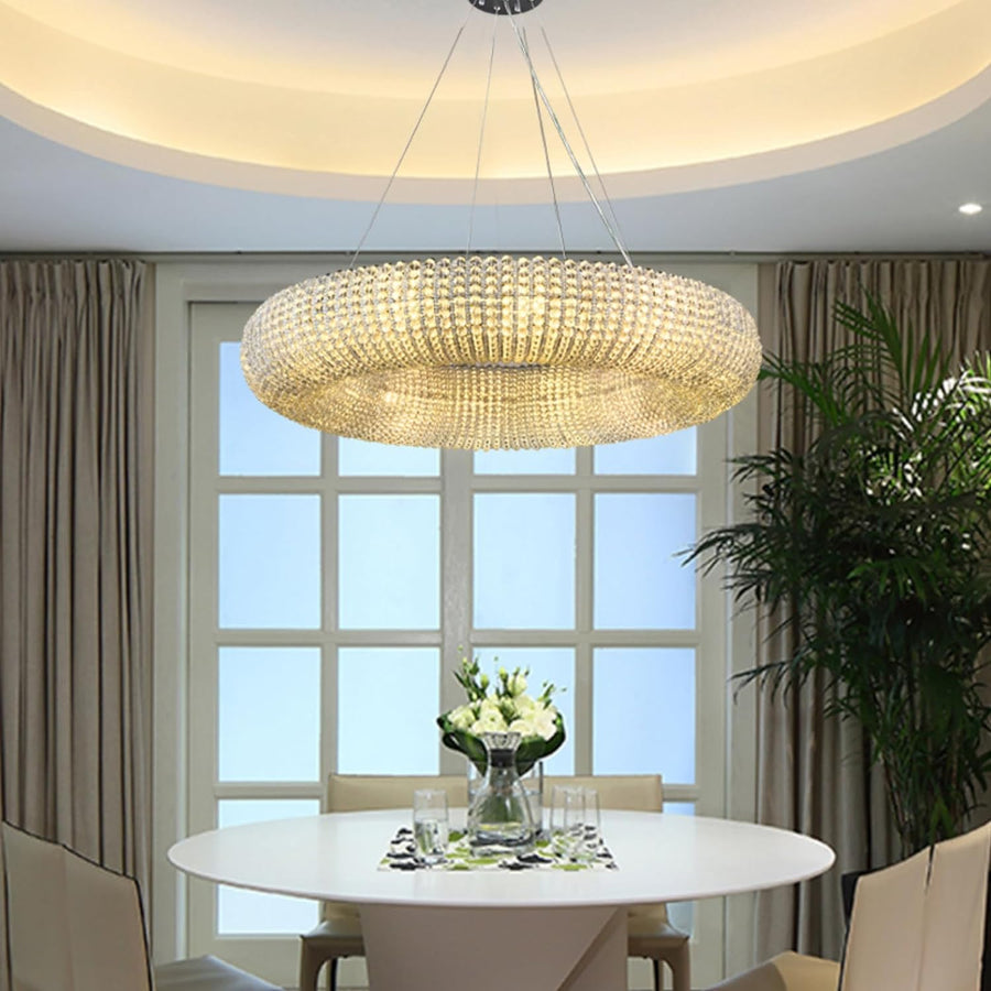 Alison Crystal Beads Round Chandelier D31.5"