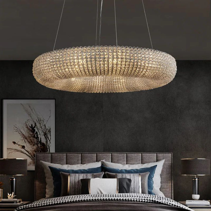 Alison Crystal Round LED Chandelier 32"
