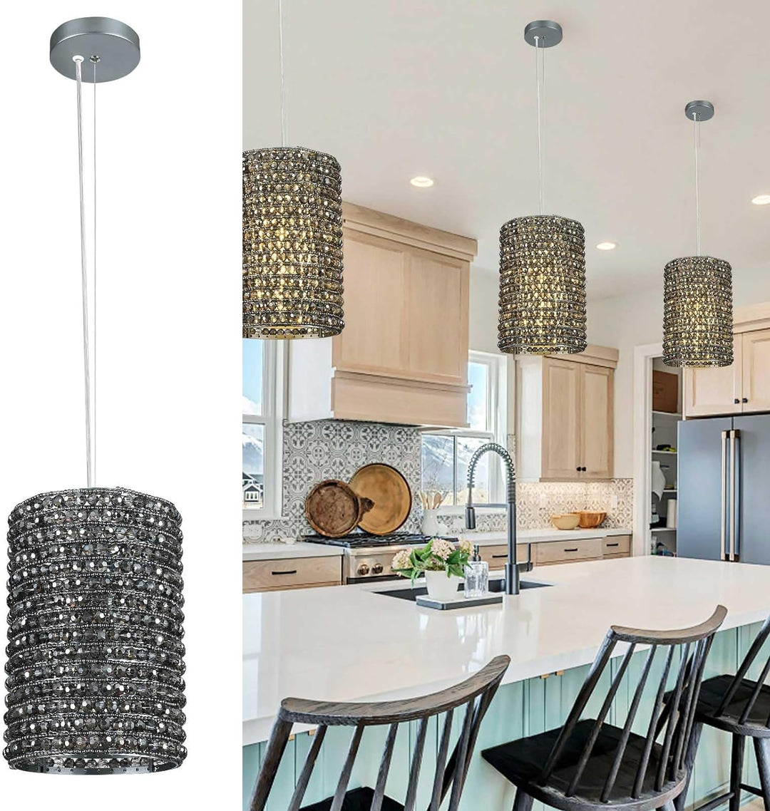 Alison K9 Crystal Beads Pendant Lights 12"