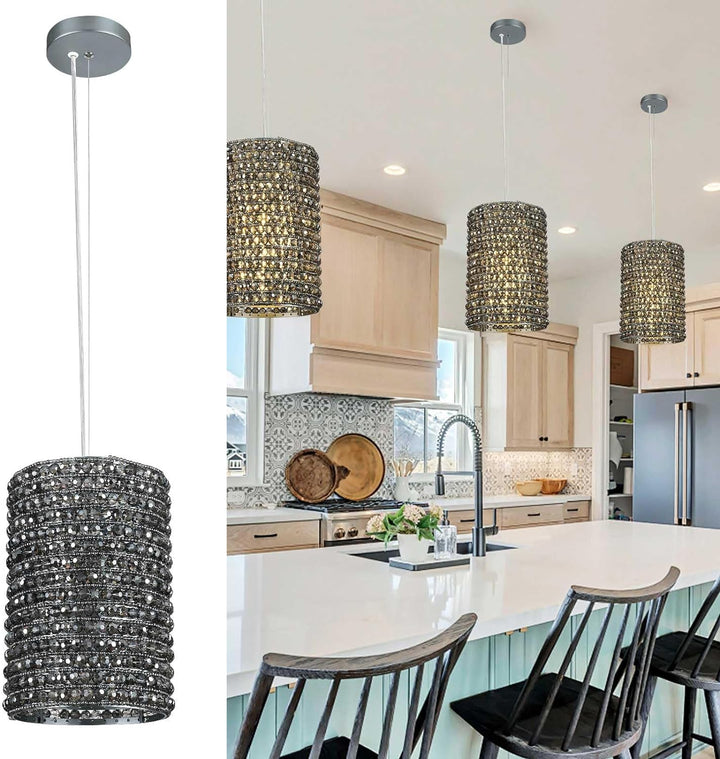 Alison K9 Crystal Beads Pendant Lights 12"