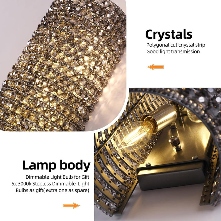 Alison K9 Crystal Wall Sconce 21"