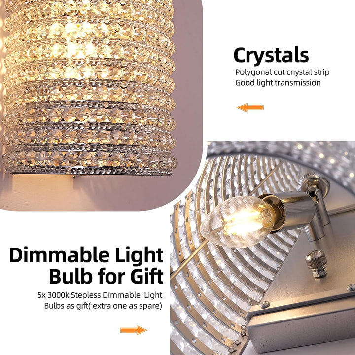 Alison K9 Crystal Wall Sconce 21"