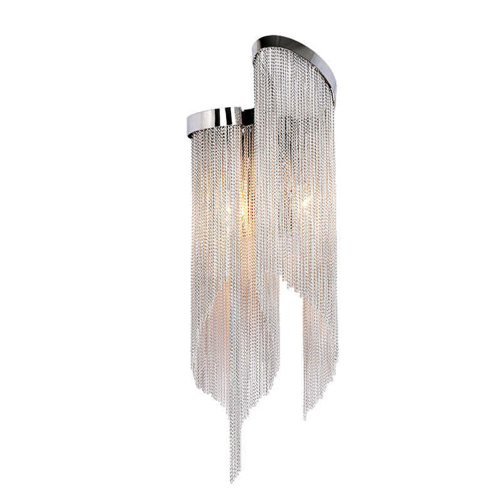 Aluminum Fiona Chain Tassel Wall Sconce
