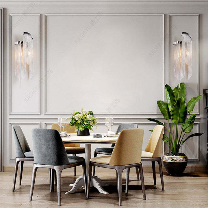 Aluminum Fiona Chain Tassel Wall Sconce