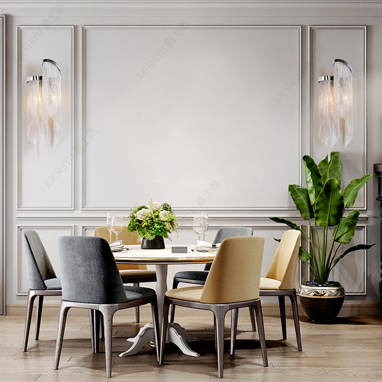 Aluminum Fiona Chain Tassel Wall Sconce
