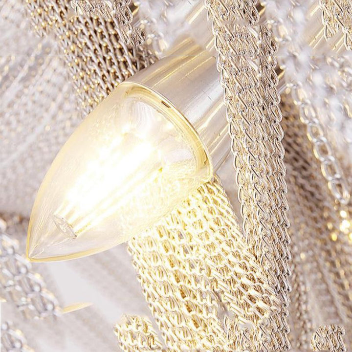 Aluminum Modern Chain Tassel Chandelier