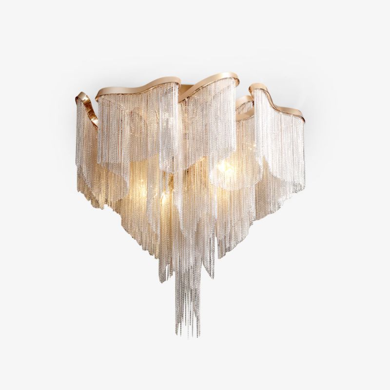 Aluminum Modern Chain Tassel Pendant