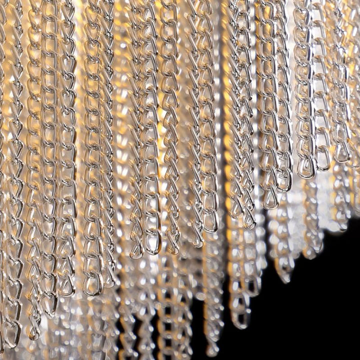 Aluminum Modern Chain Tassel Pendant