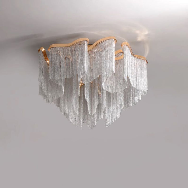 Aluminum Modern Chain Tassel Pendant