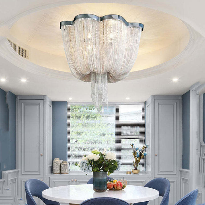 Aluminum Tassel Ceiling Light Post-Modern Chandelier Chain Light