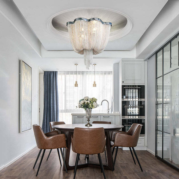 Aluminum Tassel Ceiling Light Post-Modern Chandelier Chain Light