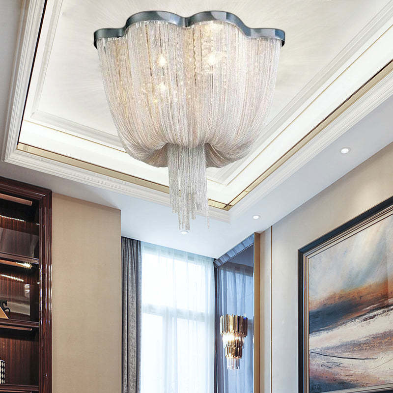 Aluminum Tassel Ceiling Light Post-Modern Chandelier Chain Light