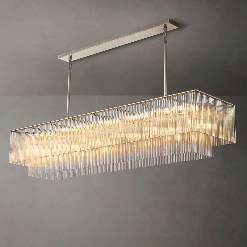 Amadeo Rectangular Glass Chandelier 72"